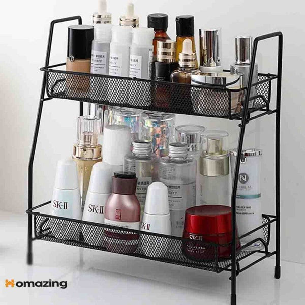 2 Layer Multi Purpose Iron Organizer Shelf My Store