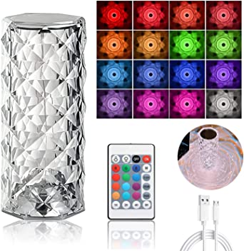 Bedside Acrylic Usb Rechargeable Table Lamp – With Remote My Store