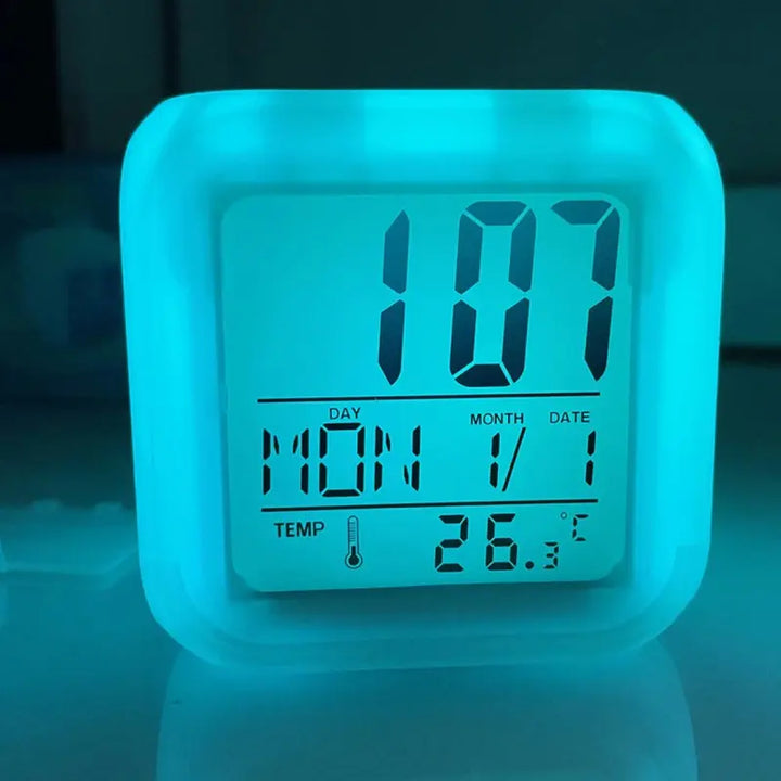 7 LED Colors Changing Digital Alarm Clock My Store