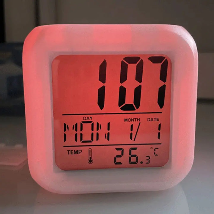7 LED Colors Changing Digital Alarm Clock My Store